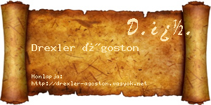 Drexler Ágoston névjegykártya